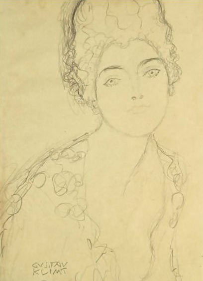 Bust of a Lady Gustav Klimt